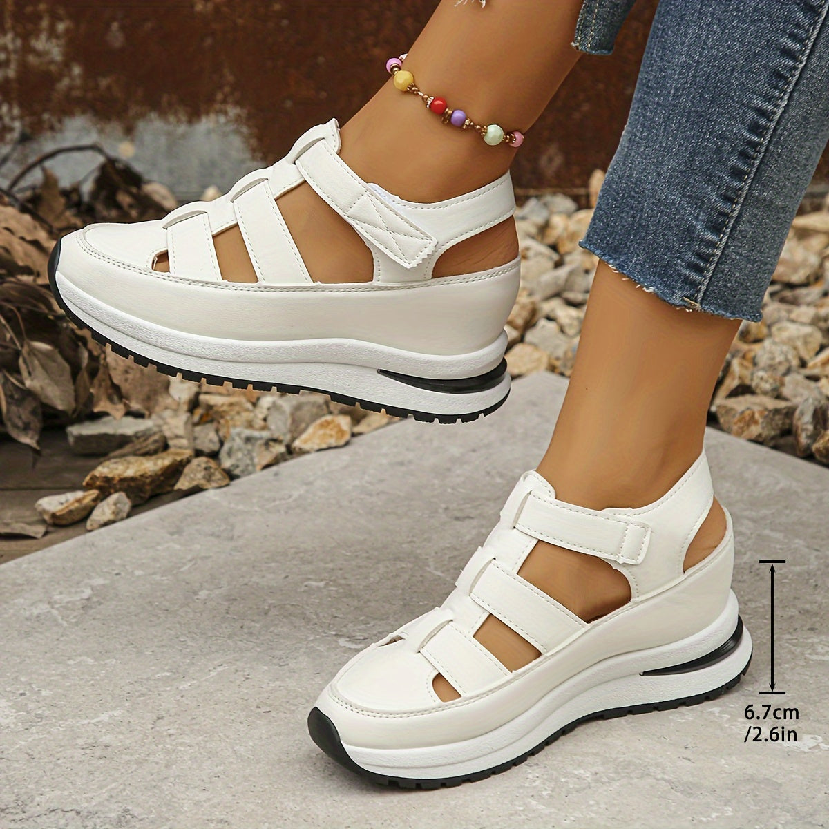 Luxurious breathable wedge Sandals