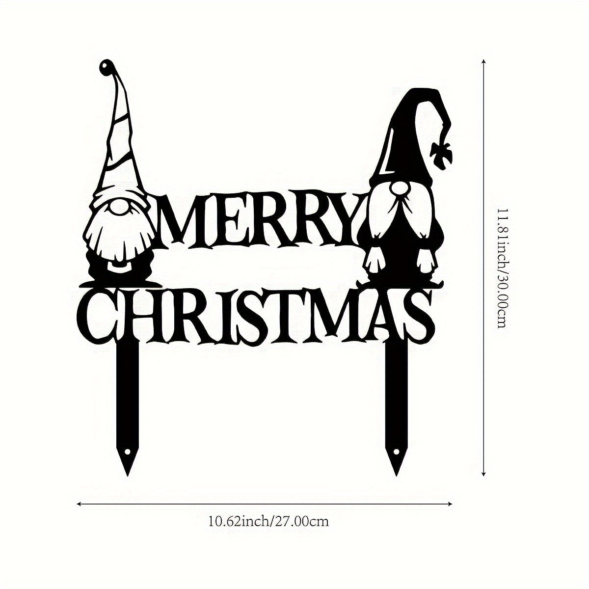 Charming Metal Christmas Garden Stake