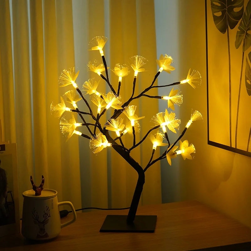 RoseLys Floor Lamp with Fiber Optic Rose Design - Magical Light Decoration for the Home