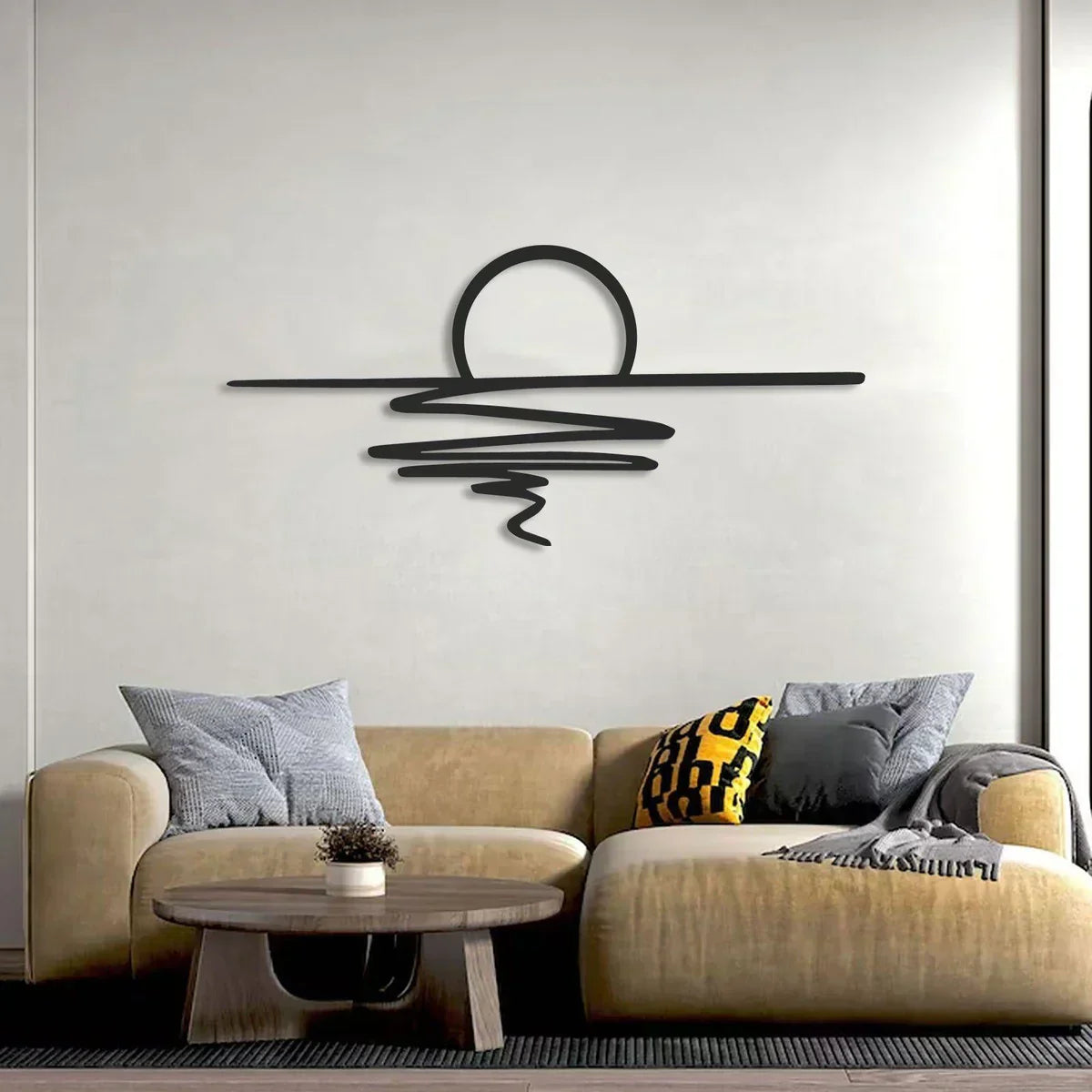 SereneSwirl - Modern Minimalist Wall Art for Stylish Spaces