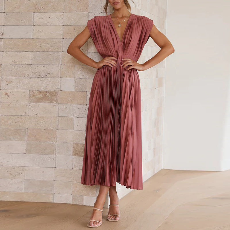 Casimir | Ladies Elegant Sleeveless V-neck dress