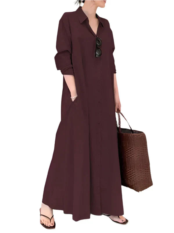 Livia Maxi Dress for Women – Elegant Long Dress with A-Line Silhouette