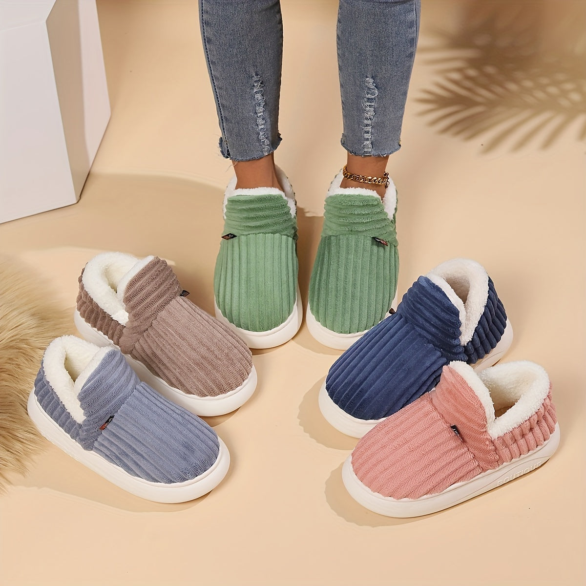 Nicole Plush | Winter Luxe Slippers for Indoor and Outdoor Comfort