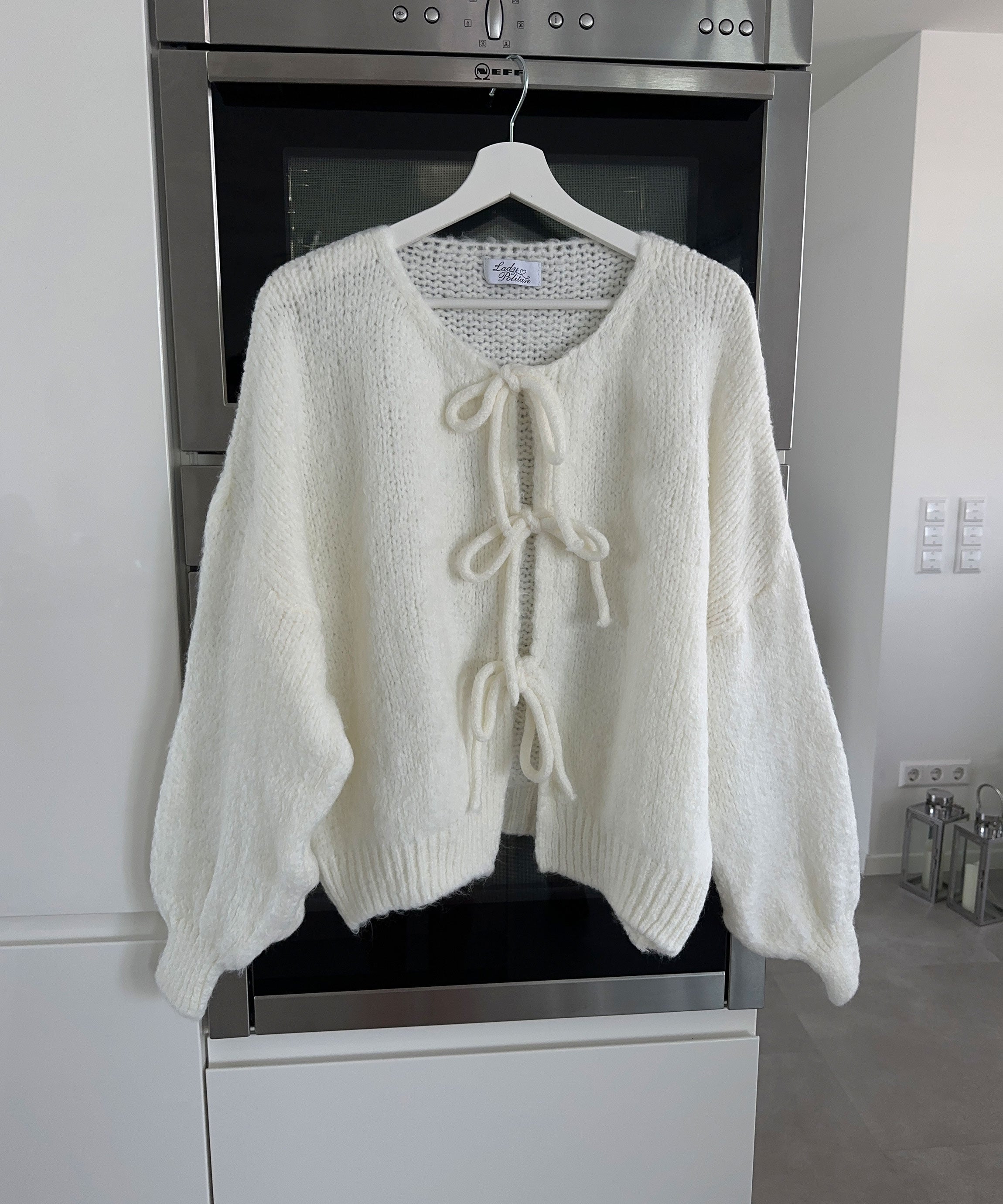 Shayne White Cardigan - Chic Knit