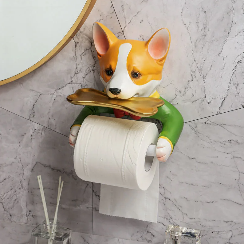 Funny Dog Toilet Paper Holder