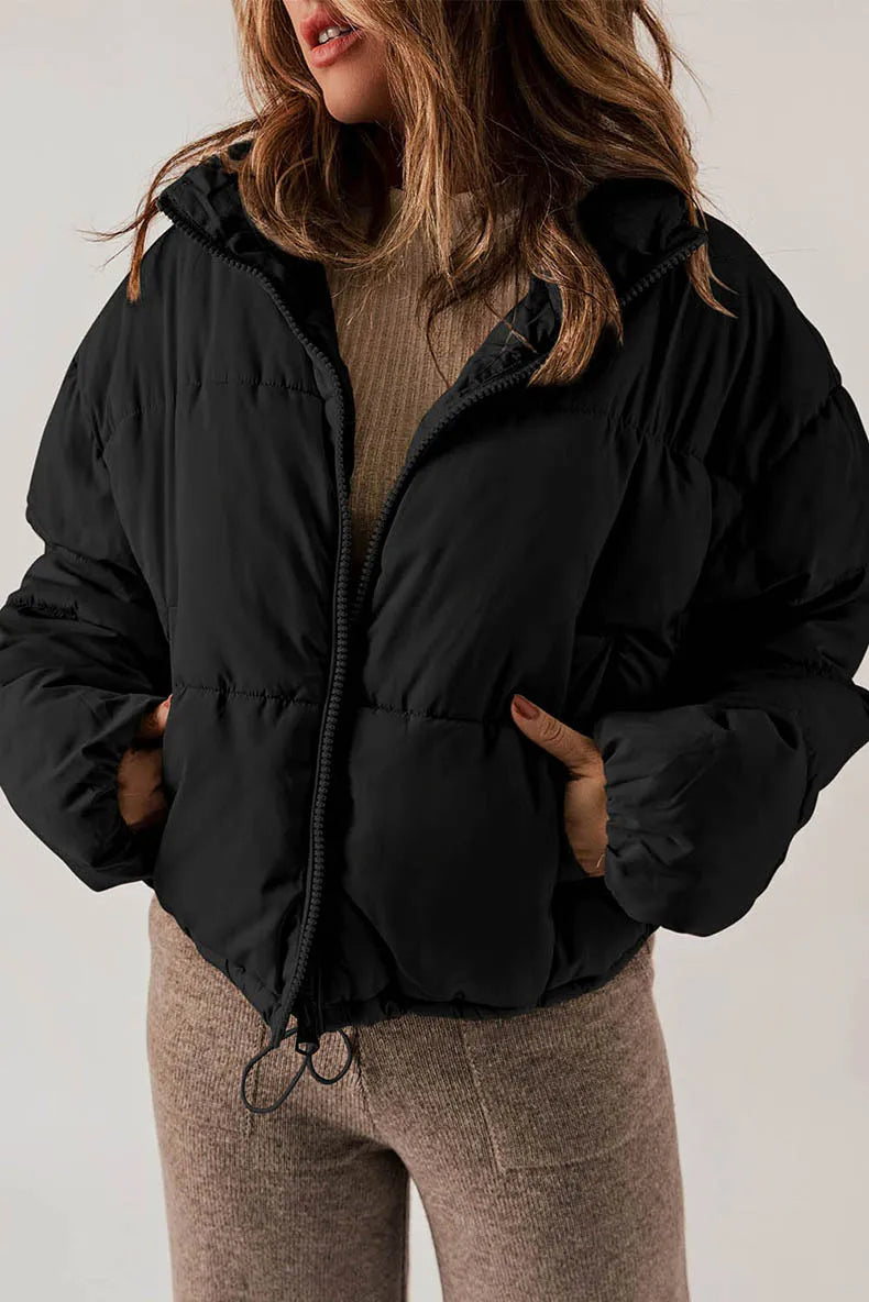 Katri - Puffer Jacket with Stand-Up Collar and Zipper