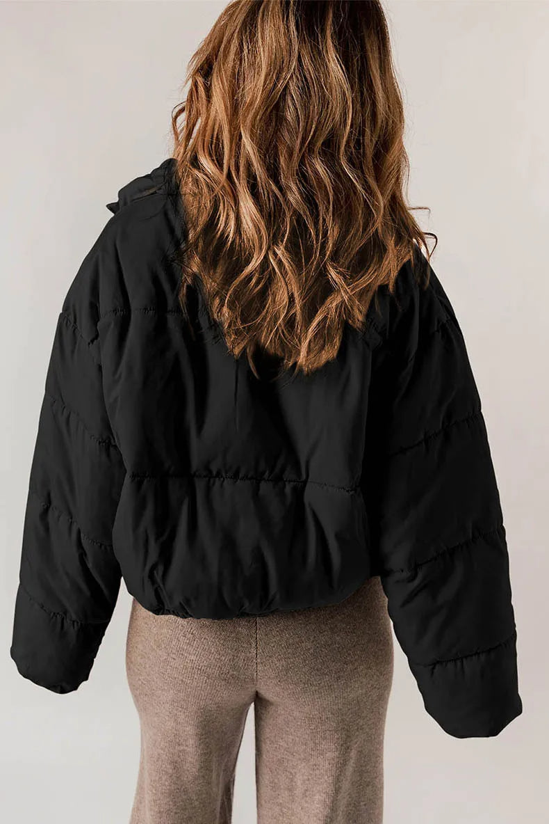 Katri - Puffer Jacket with Stand-Up Collar and Zipper