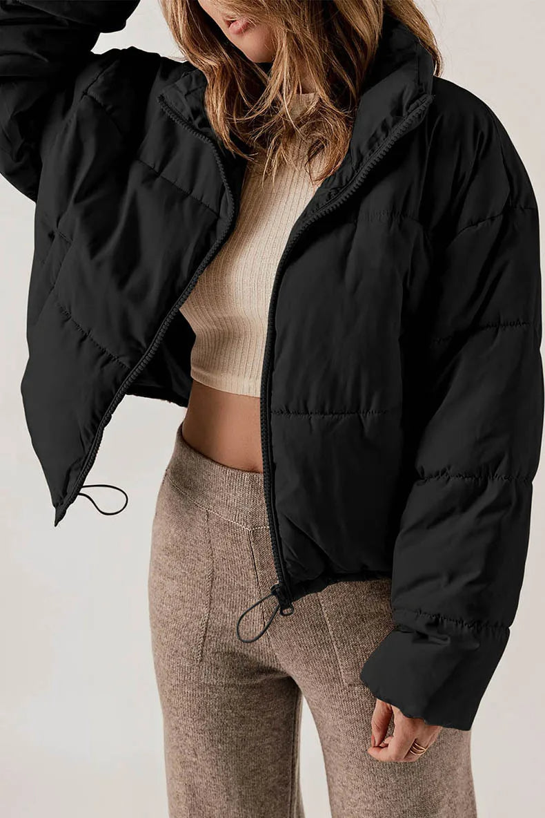 Katri - Puffer Jacket with Stand-Up Collar and Zipper