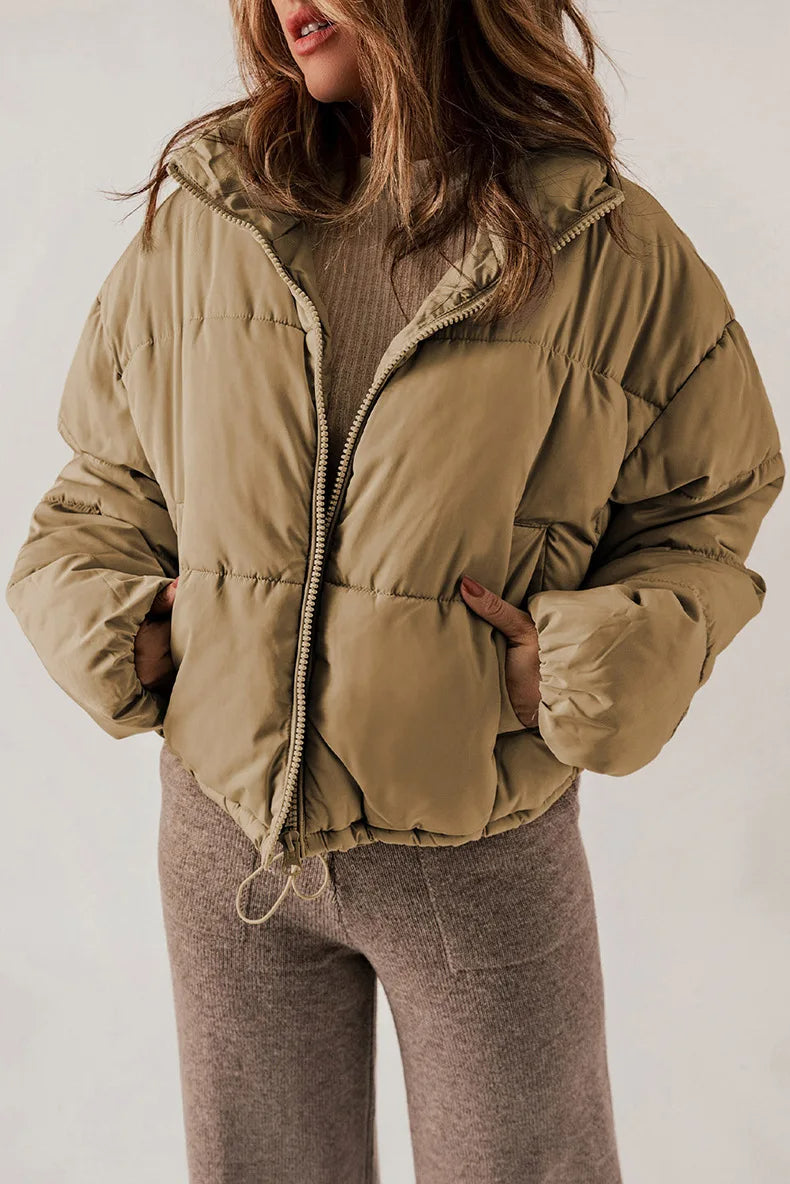 Katri - Puffer Jacket with Stand-Up Collar and Zipper