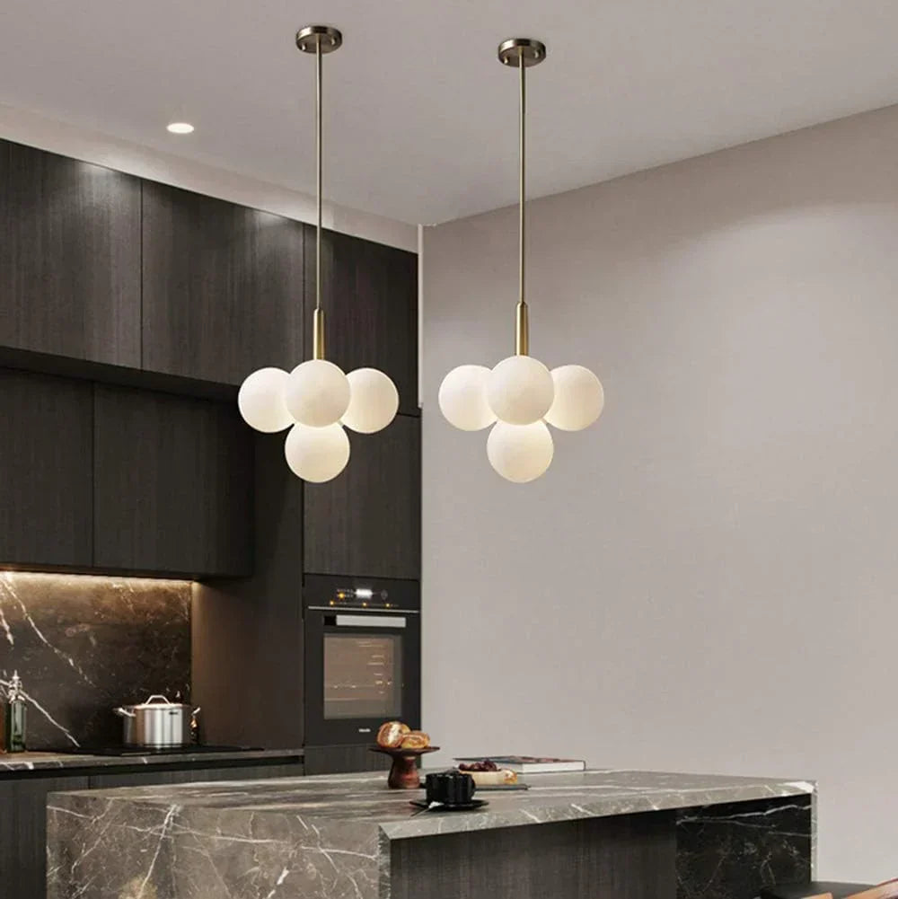 OrbaLuxe - Clustered Opal Glass Pendant Light