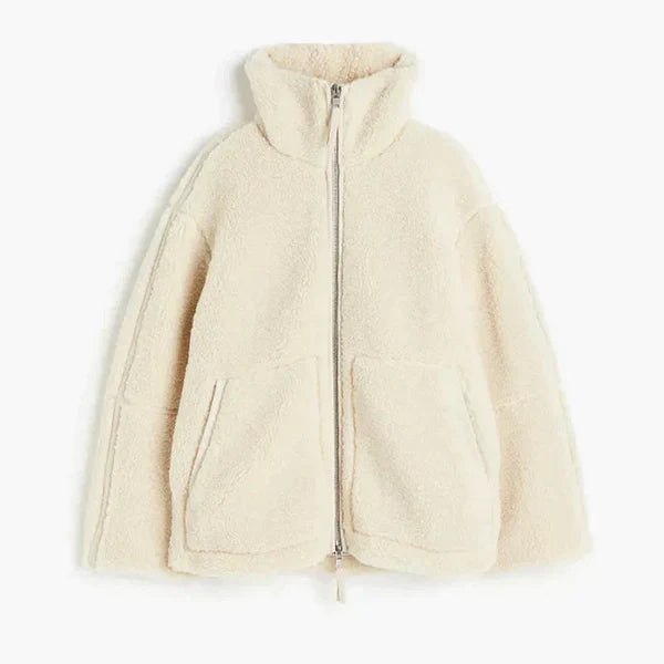 Ella - Oversized Fleece Jacket with Zipper