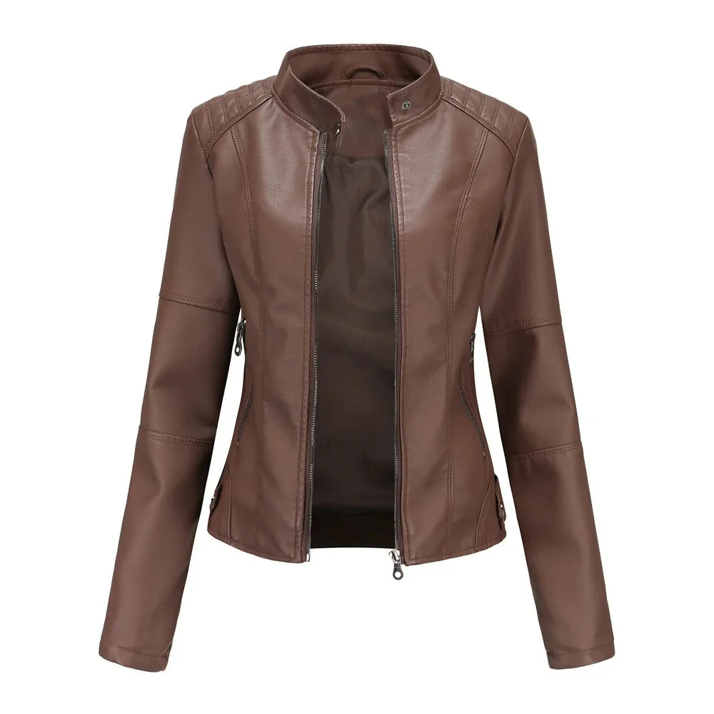 Hera Slim Lady Faux Leather Jacket