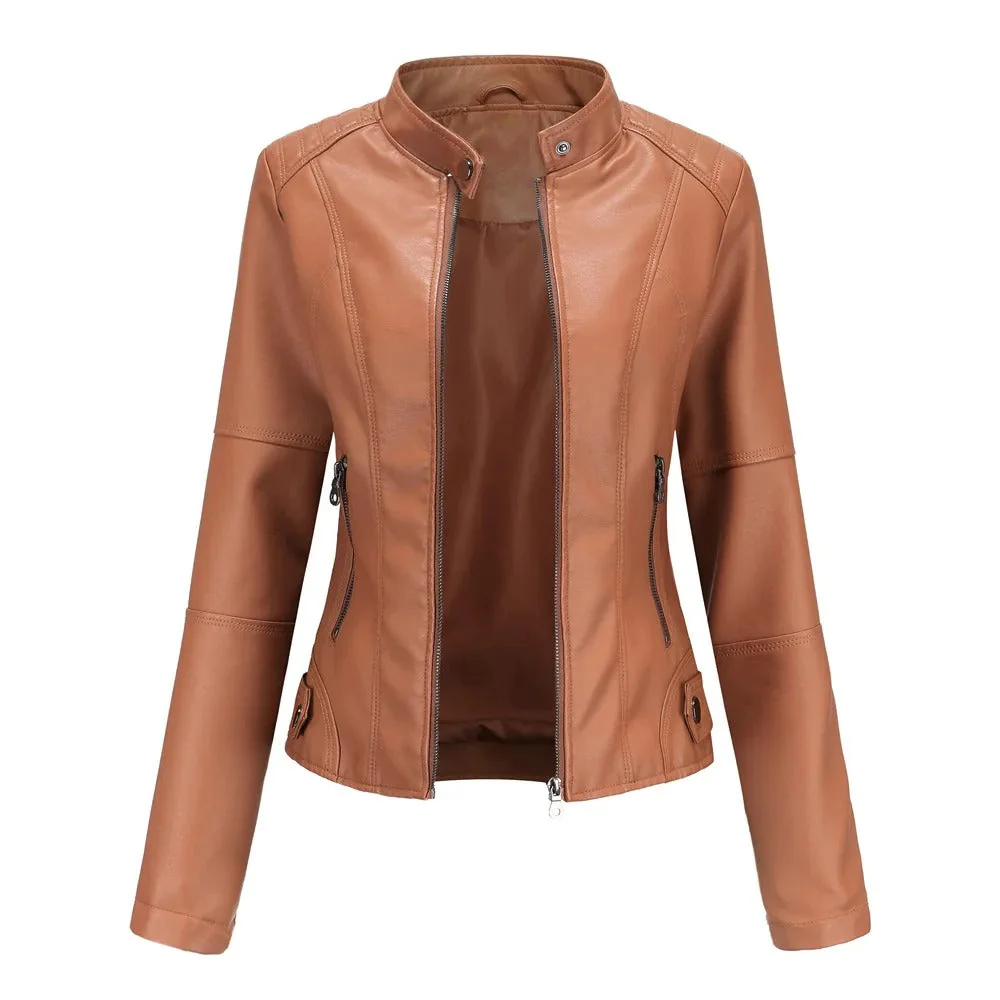 Hera Slim Lady Faux Leather Jacket