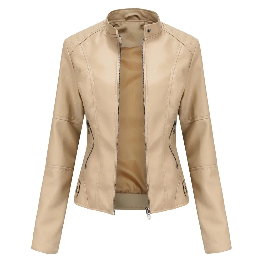 Hera Slim Lady Faux Leather Jacket