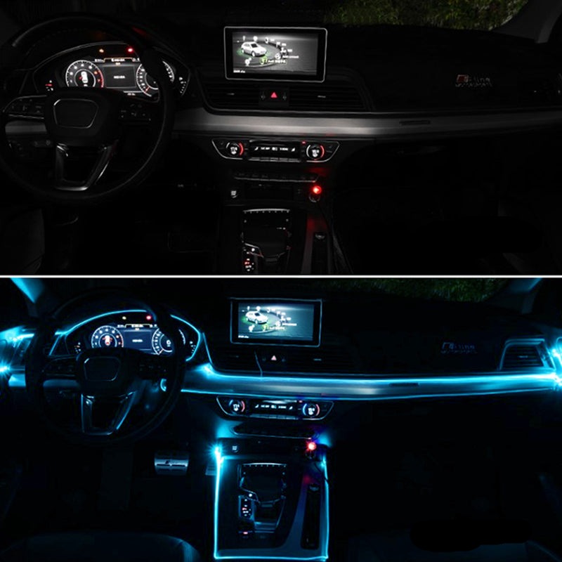Flexible RGB LED Light Strip for Car Interior with Music Sensor and Remote Control