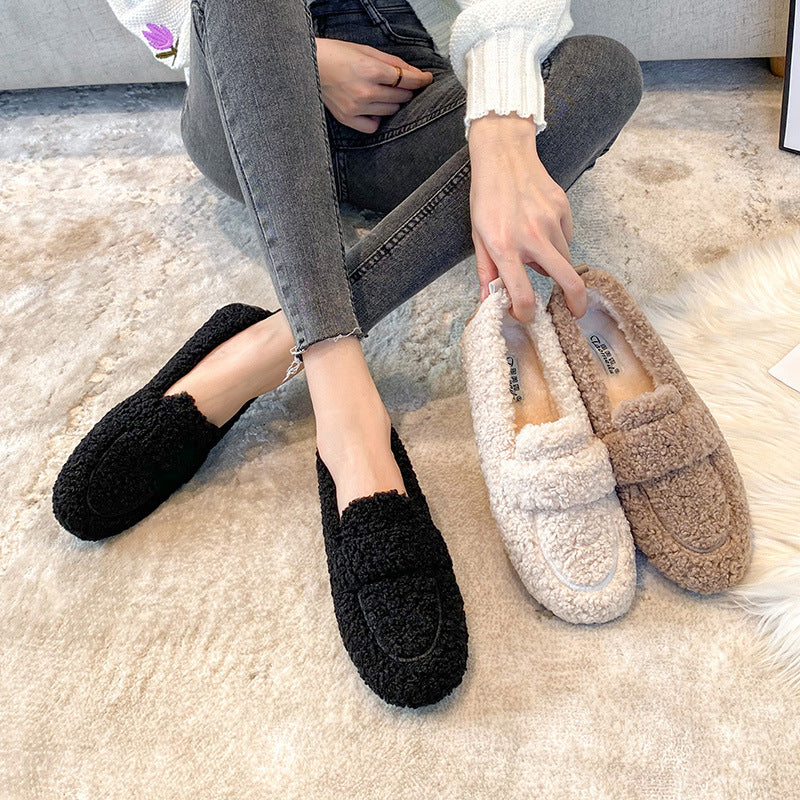 ComfortCozy Relaxed Warm Half Shoes