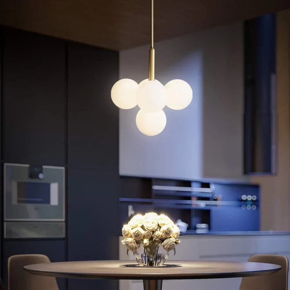 OrbaLuxe - Clustered Opal Glass Pendant Light