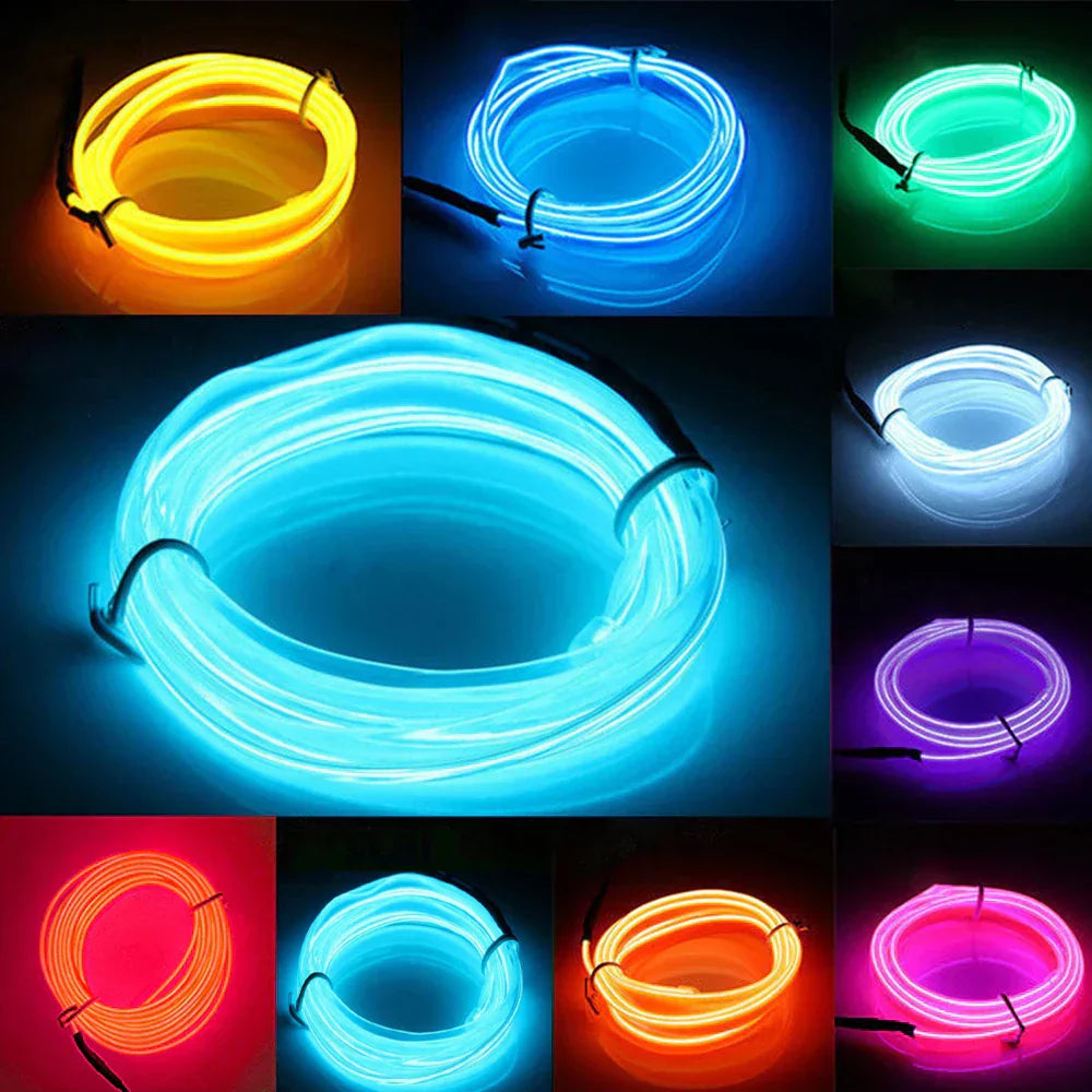 Flexible RGB LED Light Strip for Car Interior with Music Sensor and Remote Control