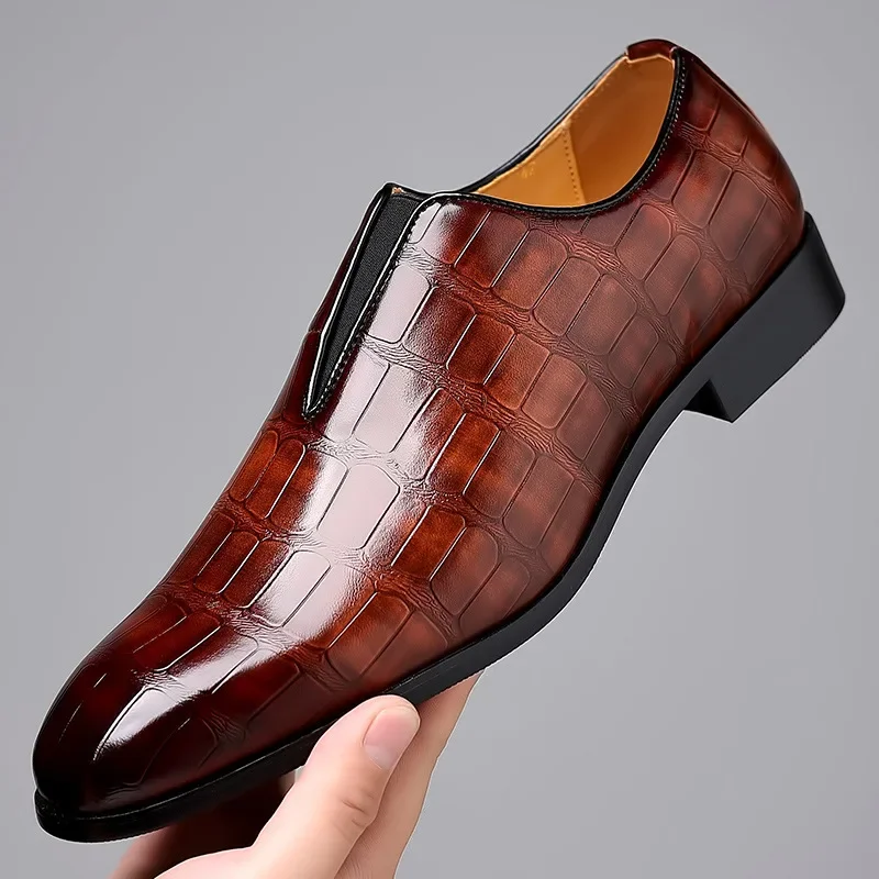 Lucas Stone Pattern Men’s Business Shoes