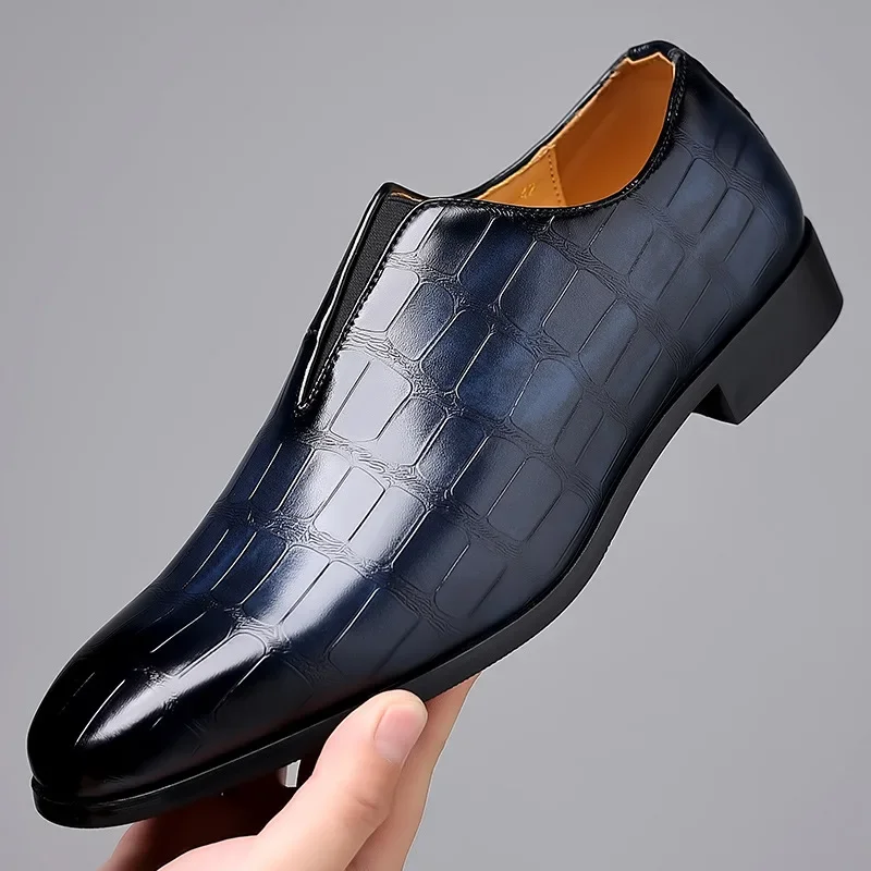 Lucas Stone Pattern Men’s Business Shoes