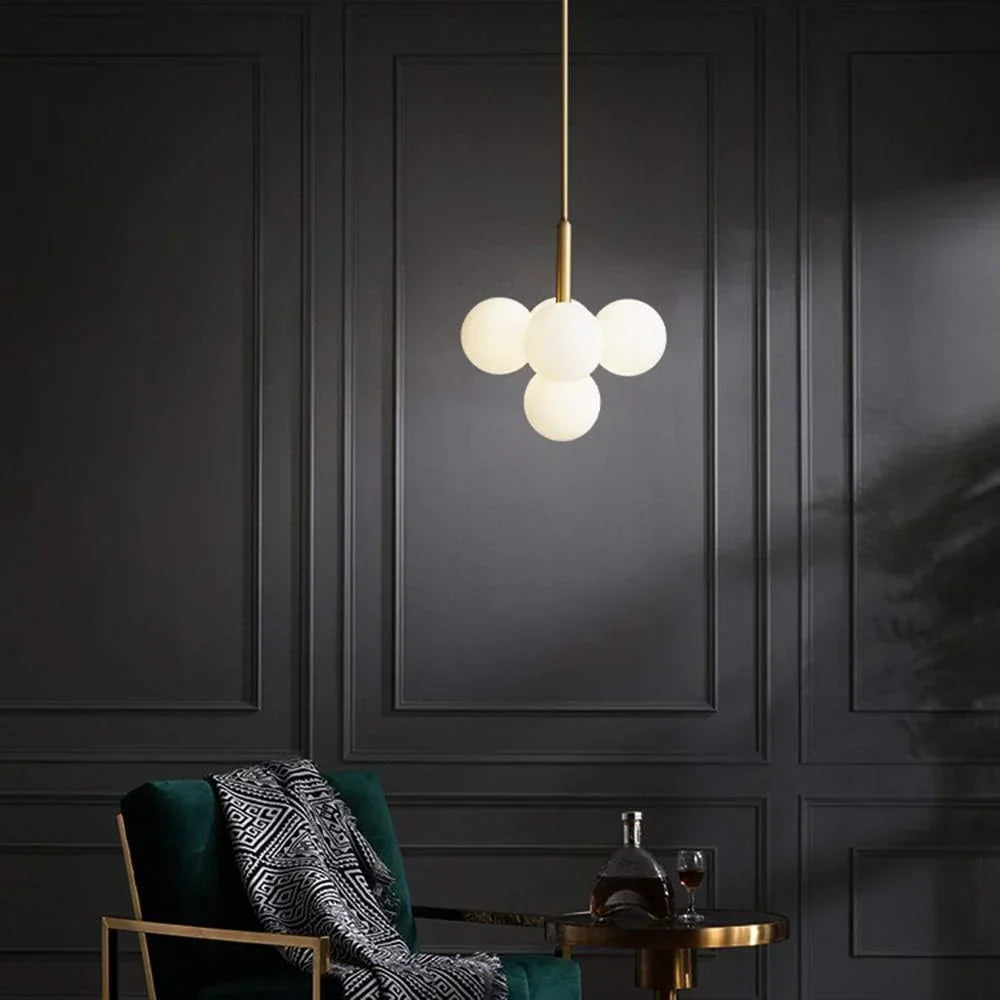 OrbaLuxe - Clustered Opal Glass Pendant Light