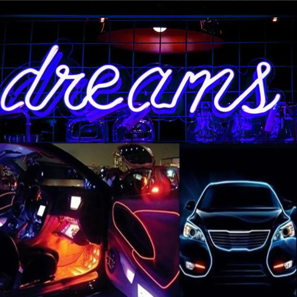 Flexible RGB LED Light Strip for Car Interior with Music Sensor and Remote Control
