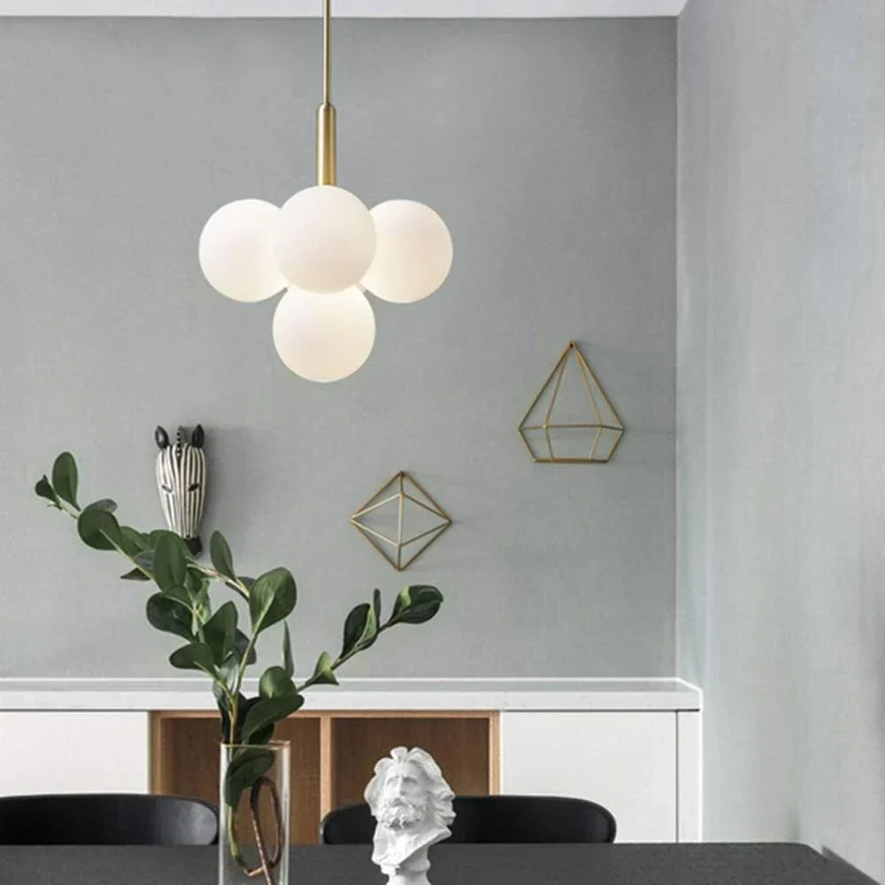 OrbaLuxe - Clustered Opal Glass Pendant Light