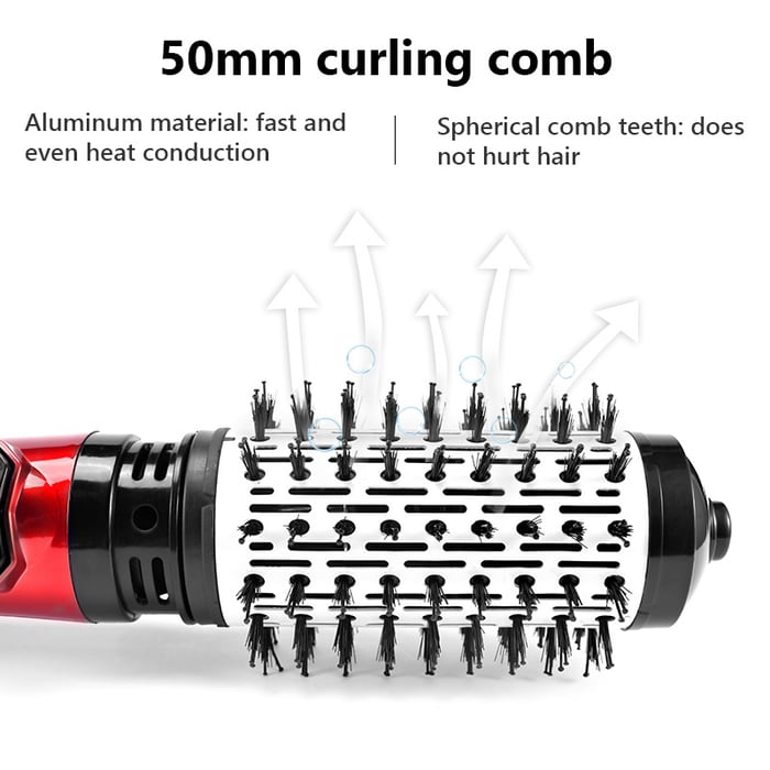 Dual-Function Hot Air Brush and Rotating Dryer