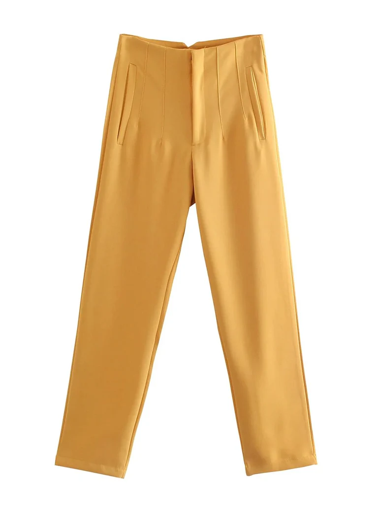 Lisa Vintage Straight Waist Zip Pants