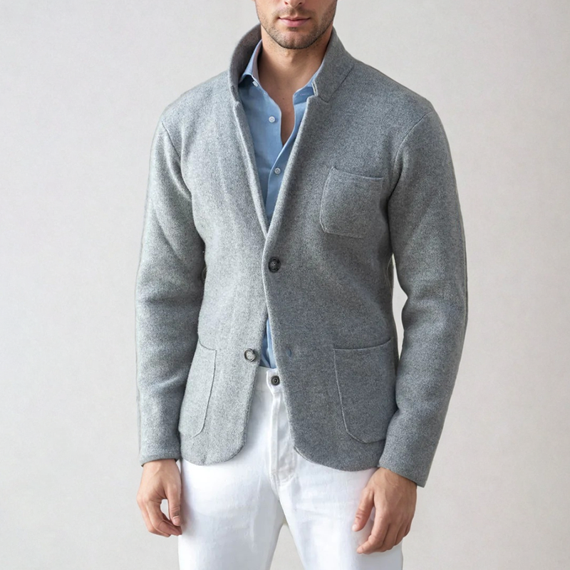 Simon - Jacket with Stand-Up Collar and Buttons