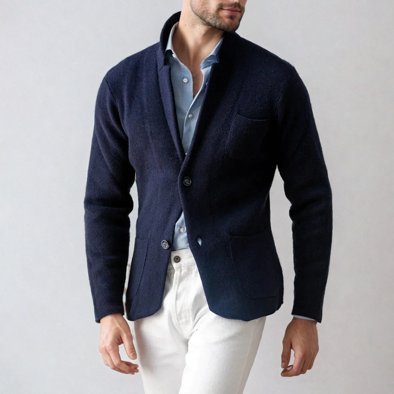 Simon - Jacket with Stand-Up Collar and Buttons