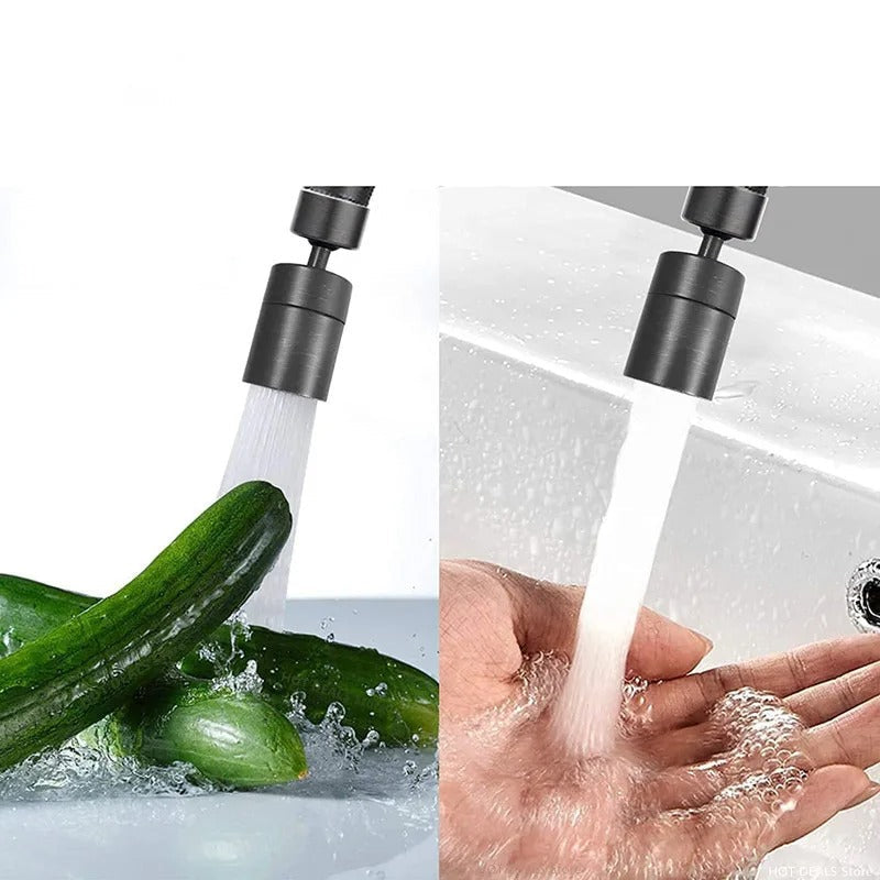 FlexSpray 360° Rotating Faucet Spray Head with Adjustable Water Flow