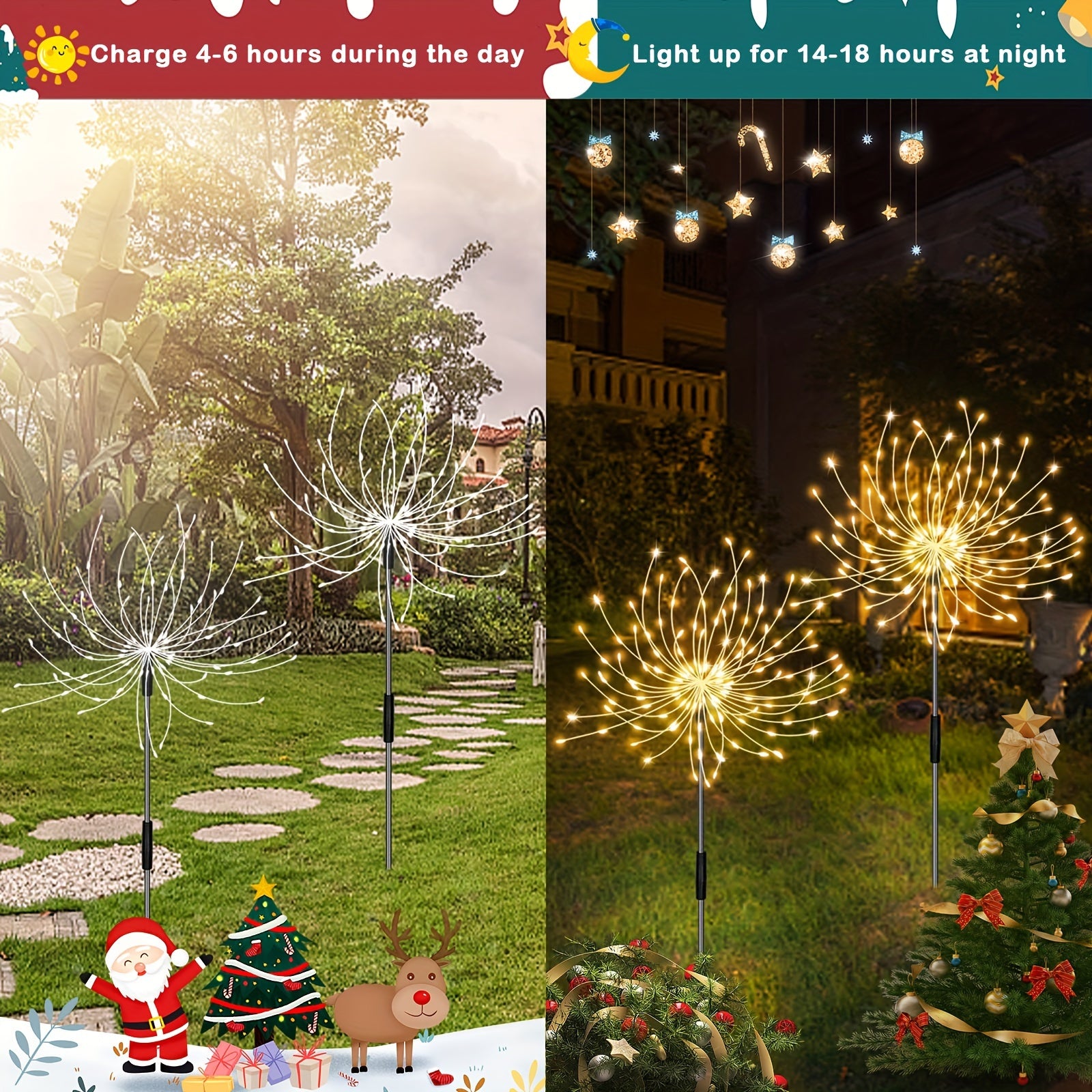 Spark | 5-Pack Solar Fireworks Garden Lights