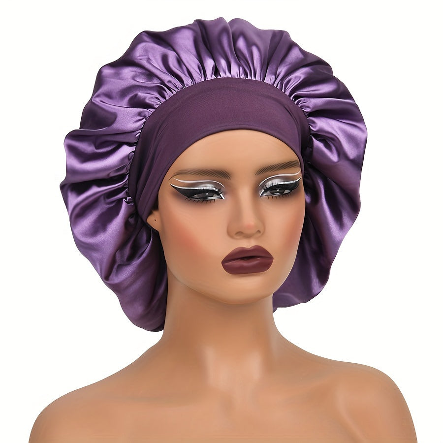 Rebel | Wide Elastic Band Satin Sleep Bonnet Cap