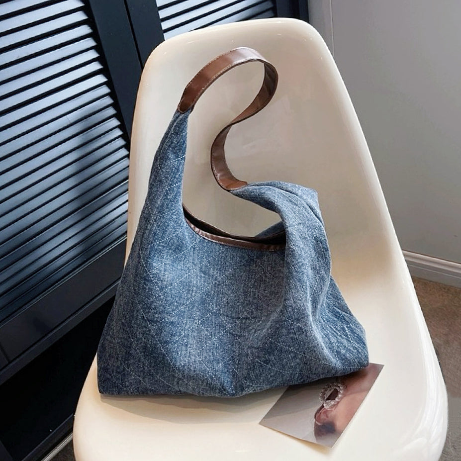 Denim Bag with Diamond pattern