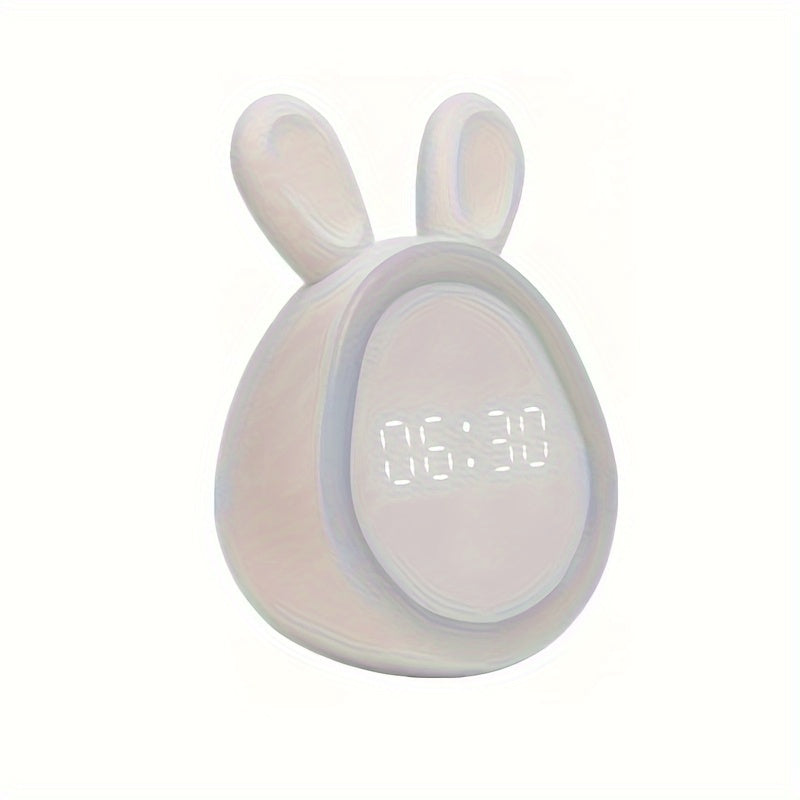 BunnyGlow Cute Alarm Clock with Nightlight