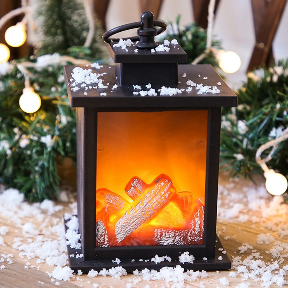 Flameless Fire Realistic Lantern Lamp