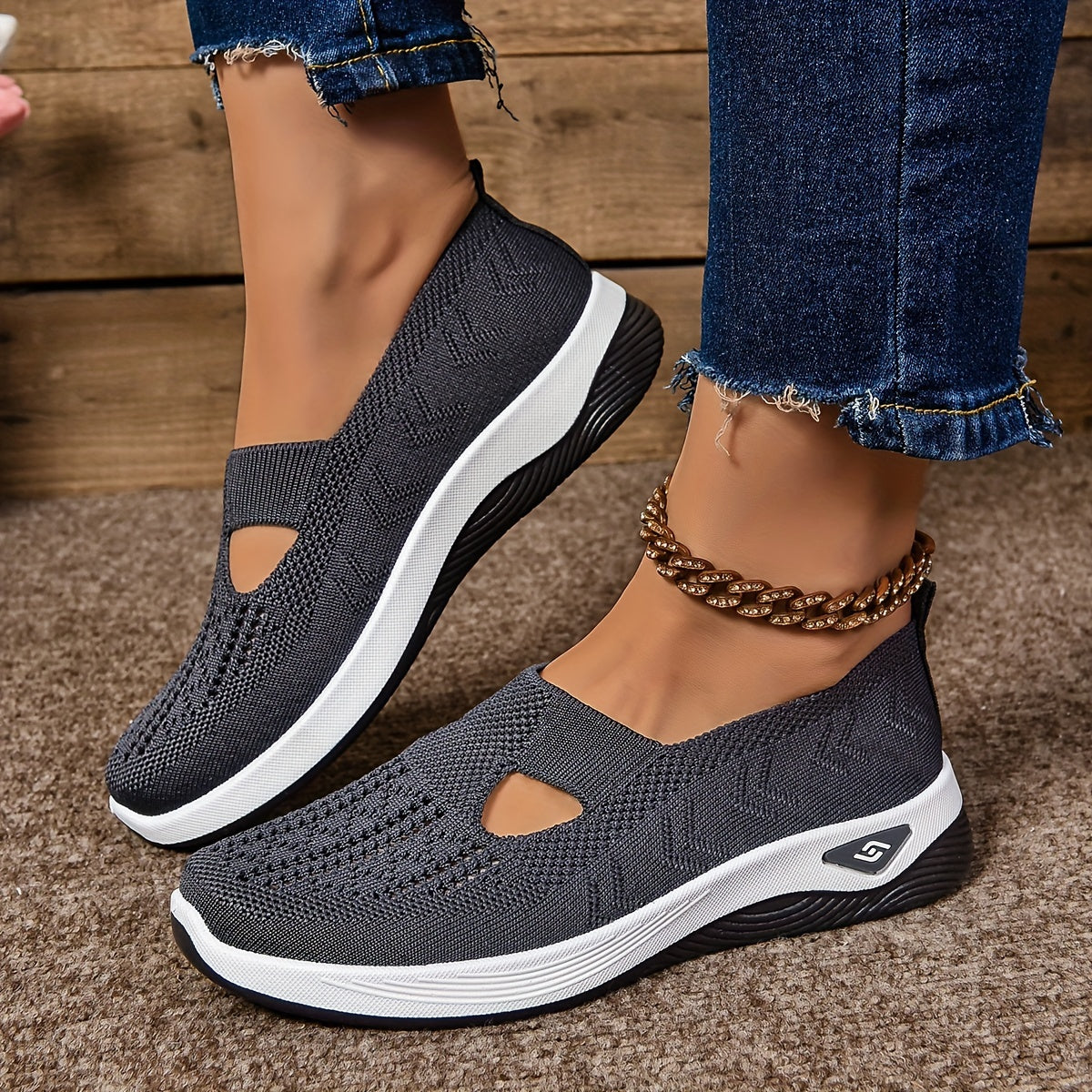 Woven Orthopedic Soft Sole Shoes