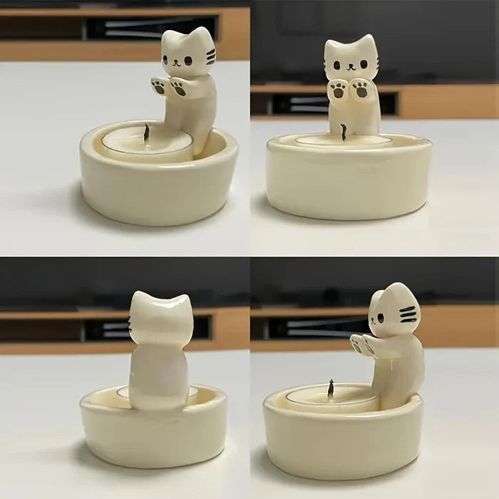 KittyLite - Modern Resin Tray with Cat Decoration