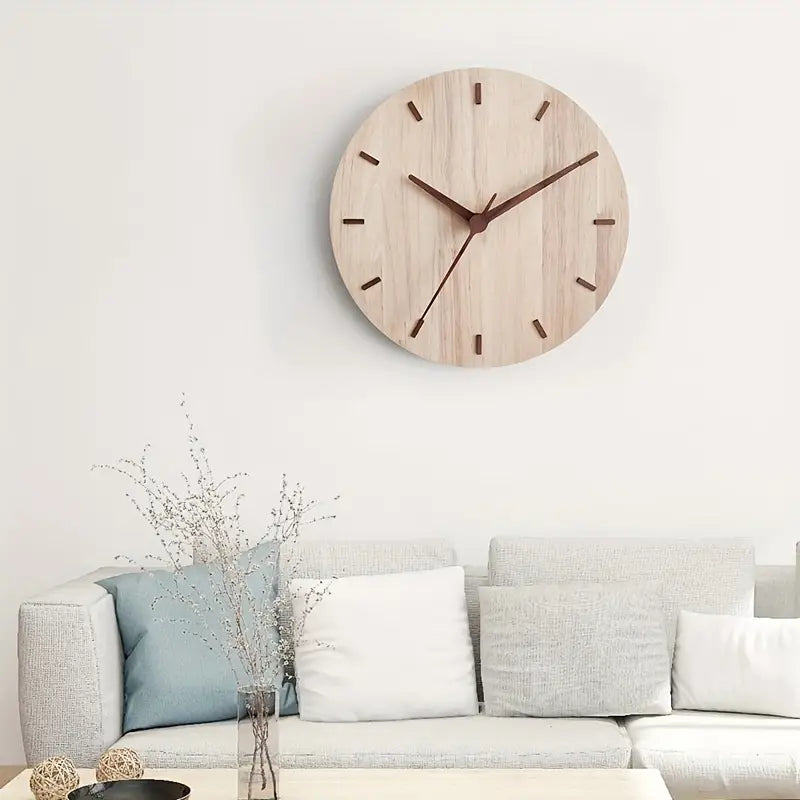 Minimalist Aesthetic Wooden Wall Clock