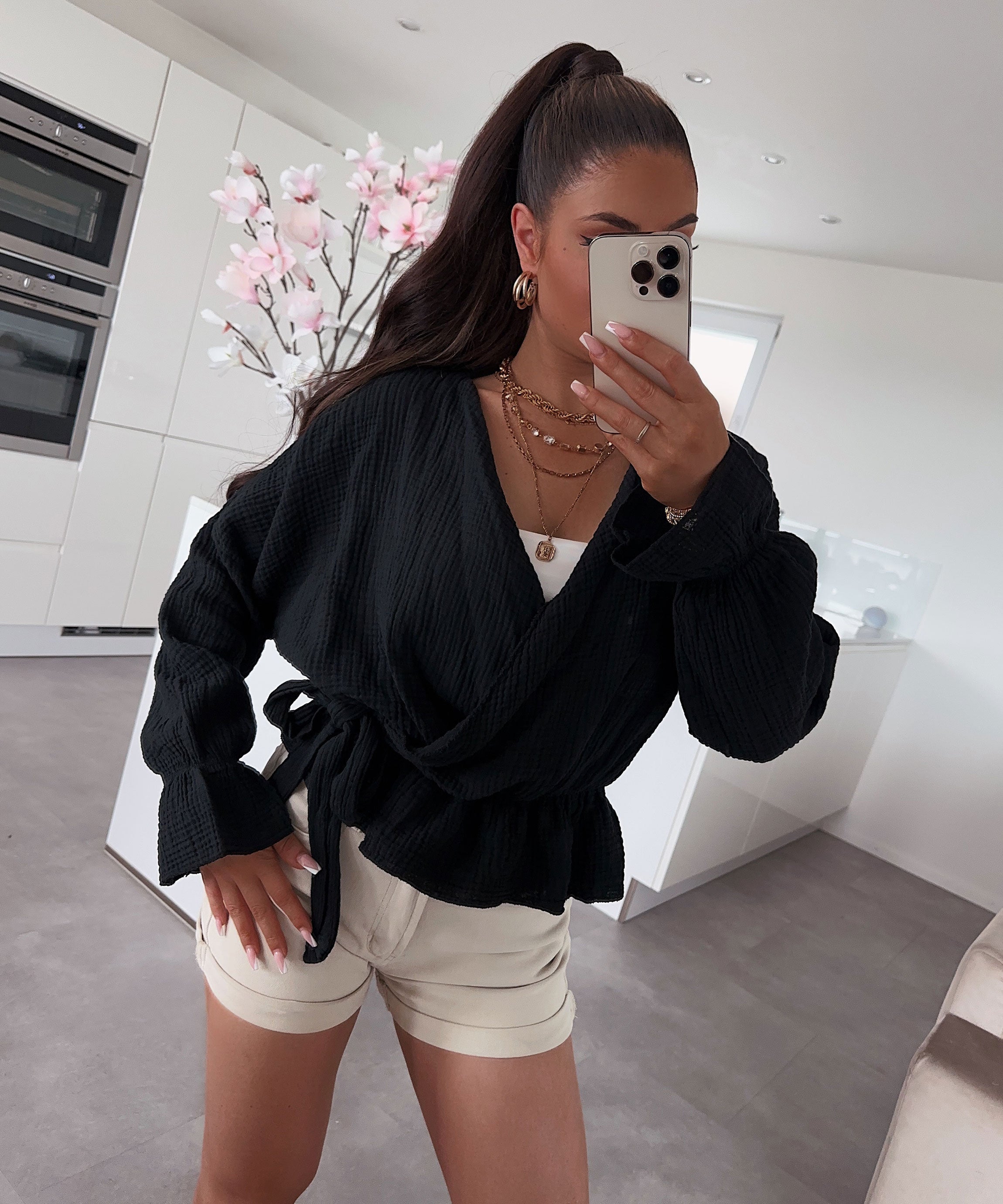 Celine Black Blouse