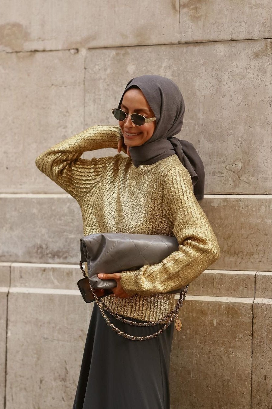 Metallic Knitted Sweater