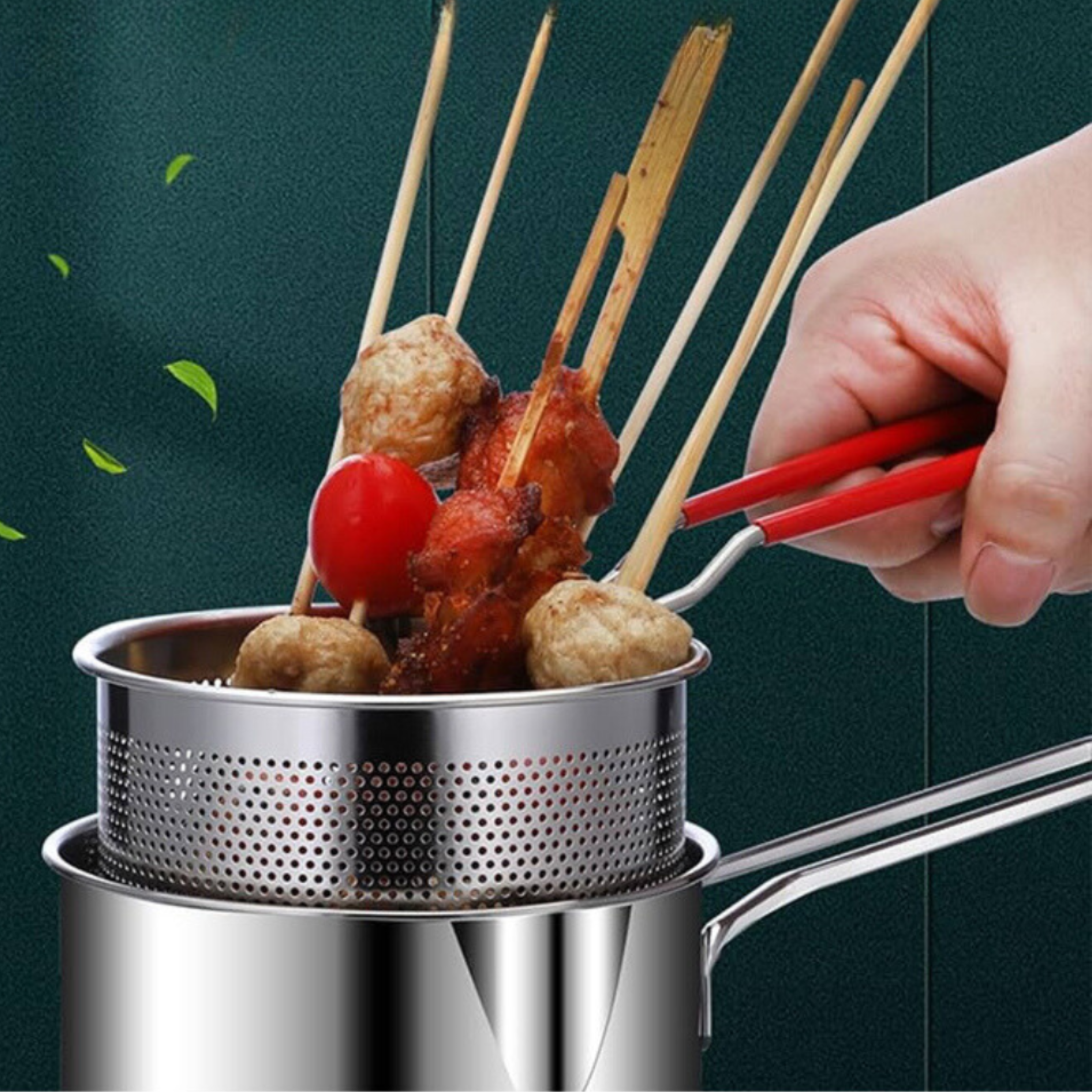 CookPro - Compact Oil Saving Deep Fryer Set