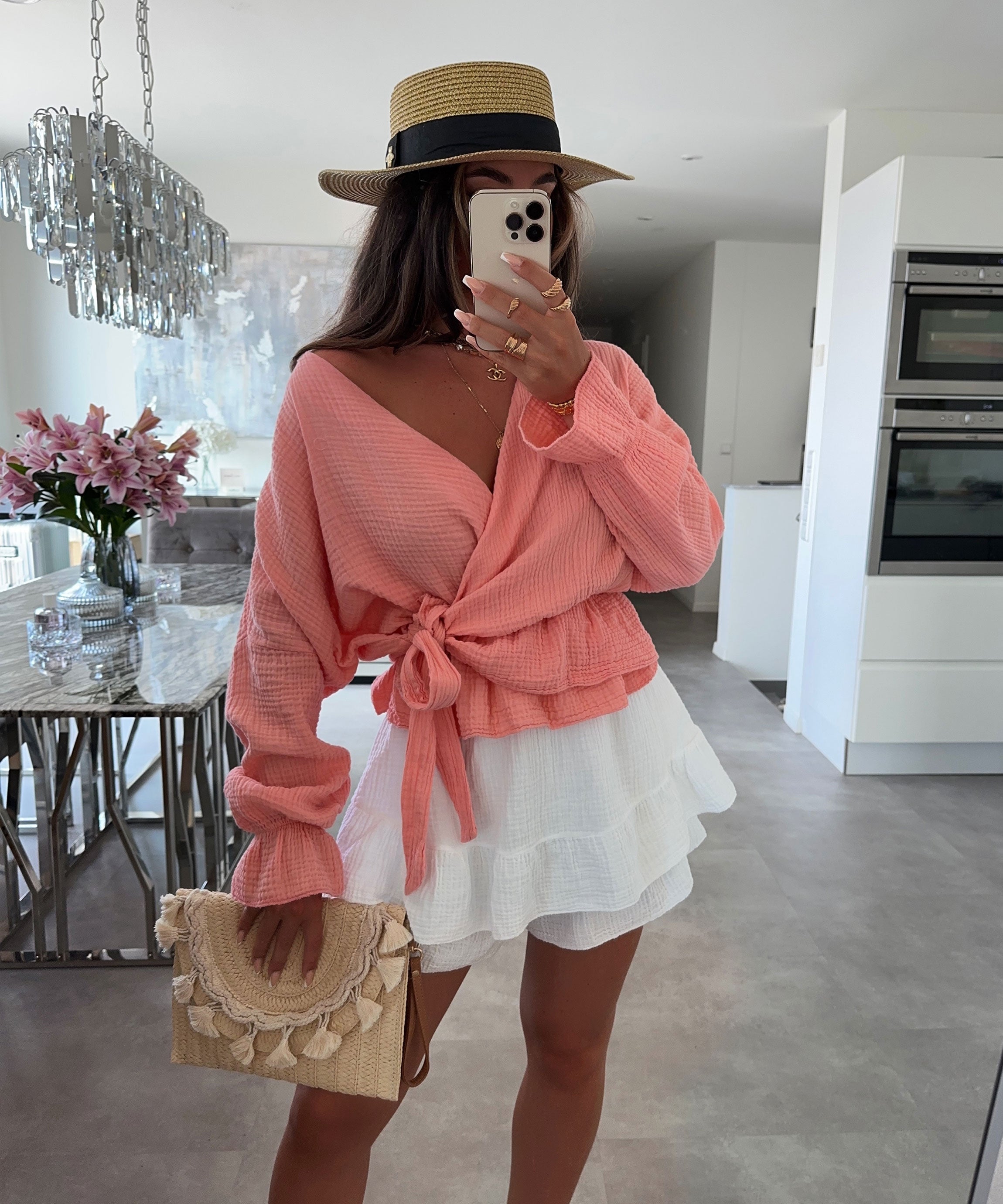 Celine - Peach blouse