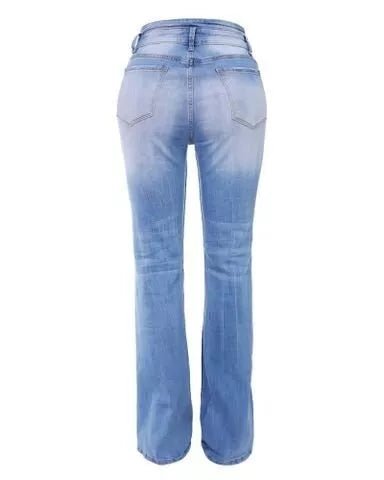 Chloe Flex | Button High Waist Denim Pants for Women