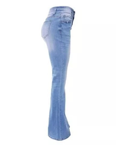 Chloe Flex | Button High Waist Denim Pants for Women