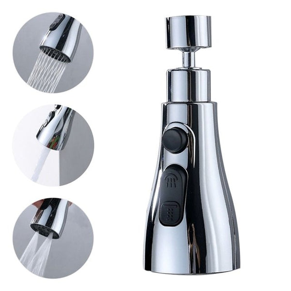 FlexiFlow – Faucet Head with 360° Rotation and Double Spray Function