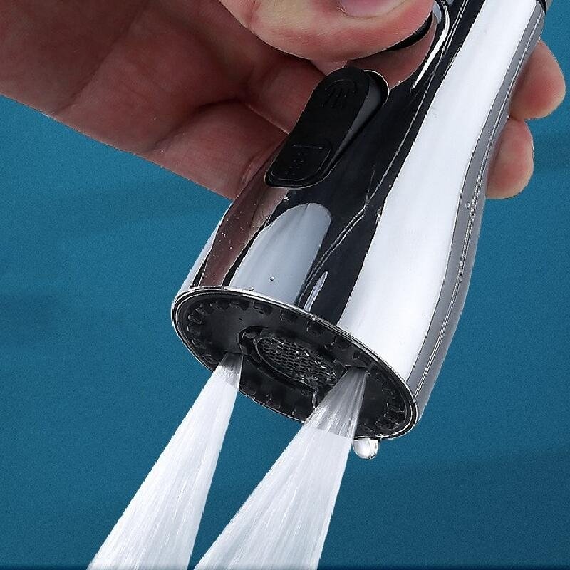 FlexiFlow – Faucet Head with 360° Rotation and Double Spray Function