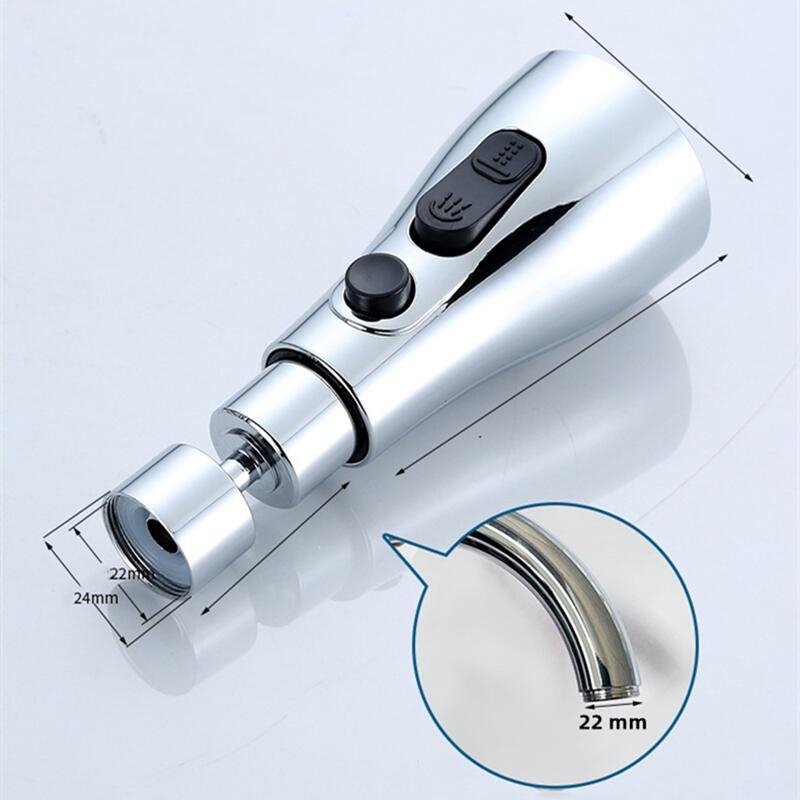 FlexiFlow – Faucet Head with 360° Rotation and Double Spray Function