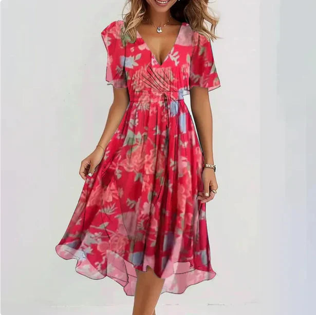 Anne - Women's Dress with V-Neck